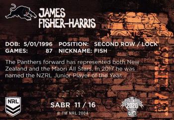 2020 NRL Traders - Street Art Bronze #SABR 11 James Fisher-Harris Back